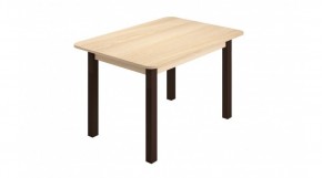 Стол ЛДСП (опоры черные) ясень шимо светлый в Елабуге - elabuga.ok-mebel.com | фото