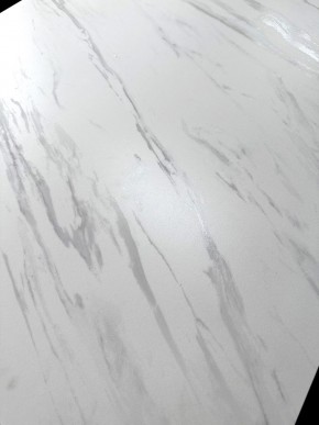 Стол MATERA 160 MARBLES KL-99 Белый мрамор матовый, итальянская керамика/ черный каркас, ®DISAUR в Елабуге - elabuga.ok-mebel.com | фото 3