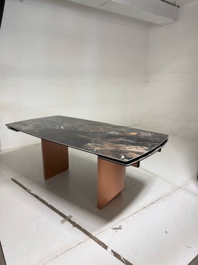 Стол ПУАНТО 200 TITANIUM LAWA NERO, керамика / МЕДЬ каркас М-City в Елабуге - elabuga.ok-mebel.com | фото 4