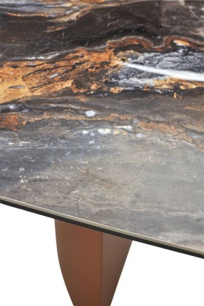 Стол ПУАНТО 200 TITANIUM LAWA NERO, керамика / МЕДЬ каркас М-City в Елабуге - elabuga.ok-mebel.com | фото 7