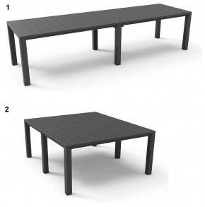 Стол раскладной Джули (Julie Double table 2 configurations) Графит в Елабуге - elabuga.ok-mebel.com | фото 1