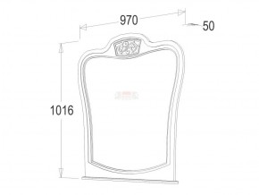 Стол туалетный + Зеркало навесное Ольга-12 (МДФ) в Елабуге - elabuga.ok-mebel.com | фото 6