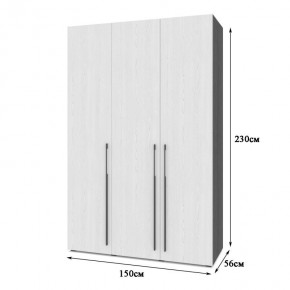 СТОУН С32 Шкаф 3-х створчатый (серый дуб/белый) в Елабуге - elabuga.ok-mebel.com | фото 2