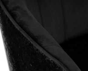 Стул барный DOBRIN DARCY BLACK SHINY, черный велюр с черно-золотыми пайетками в Елабуге - elabuga.ok-mebel.com | фото 9