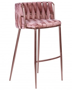Стул барный DOBRIN EMMA ROSE GOLD, розовый велюр (VF-10) в Елабуге - elabuga.ok-mebel.com | фото 2