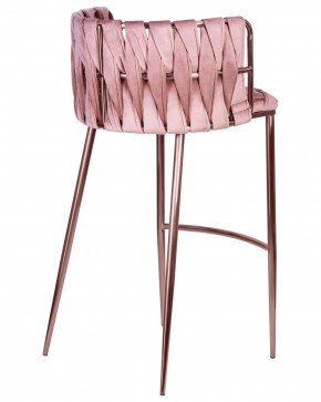 Стул барный DOBRIN EMMA ROSE GOLD, розовый велюр (VF-10) в Елабуге - elabuga.ok-mebel.com | фото 4
