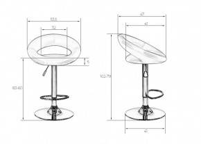 Стул барный DOBRIN MIRA LM-5001 (белый) в Елабуге - elabuga.ok-mebel.com | фото 3