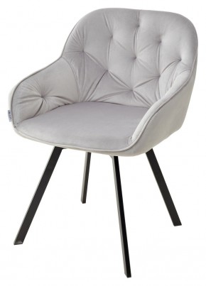 Стул GALE 360 град. поворот. BLUVEL-03 LIGHT GREY, велюр/ черный каркас, М-City в Елабуге - elabuga.ok-mebel.com | фото