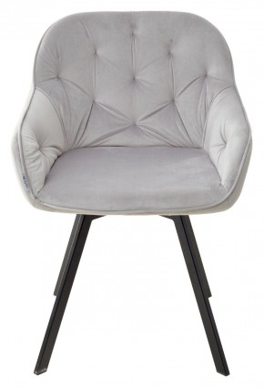 Стул GALE 360 град. поворот. BLUVEL-03 LIGHT GREY, велюр/ черный каркас, М-City в Елабуге - elabuga.ok-mebel.com | фото 3