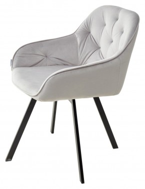 Стул GALE 360 град. поворот. BLUVEL-03 LIGHT GREY, велюр/ черный каркас, М-City в Елабуге - elabuga.ok-mebel.com | фото 5
