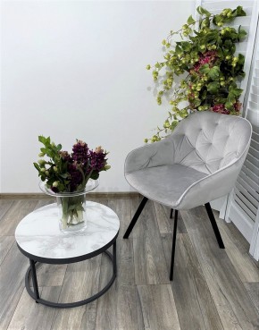 Стул GALE 360 град. поворот. BLUVEL-03 LIGHT GREY, велюр/ черный каркас, М-City в Елабуге - elabuga.ok-mebel.com | фото 6