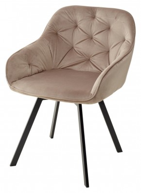 Стул GALE 360 град. поворот. BLUVEL-40 BEIGE, велюр/ черный каркас, М-City в Елабуге - elabuga.ok-mebel.com | фото