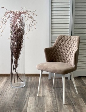 Стул HERMAN 360 град. ЛАТТЕ #25, велюр / белый каркас М-City в Елабуге - elabuga.ok-mebel.com | фото 2