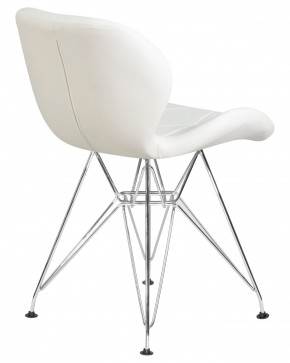 Стул обеденный DOBRIN BUTTERFLY CHROME, ножки хром, цвет белый в Елабуге - elabuga.ok-mebel.com | фото 4
