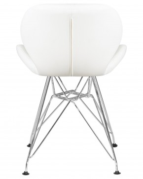 Стул обеденный DOBRIN BUTTERFLY CHROME, ножки хром, цвет белый в Елабуге - elabuga.ok-mebel.com | фото 5