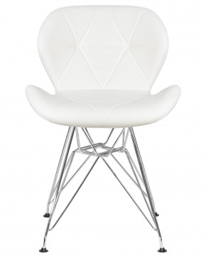 Стул обеденный DOBRIN BUTTERFLY CHROME, ножки хром, цвет белый в Елабуге - elabuga.ok-mebel.com | фото 6