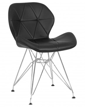 Стул обеденный DOBRIN BUTTERFLY CHROME, ножки хром, цвет чёрный в Елабуге - elabuga.ok-mebel.com | фото
