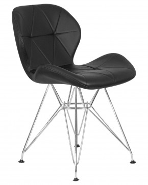 Стул обеденный DOBRIN BUTTERFLY CHROME, ножки хром, цвет чёрный в Елабуге - elabuga.ok-mebel.com | фото 2