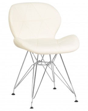 Стул обеденный DOBRIN BUTTERFLY CHROME, ножки хром, цвет кремовый в Елабуге - elabuga.ok-mebel.com | фото