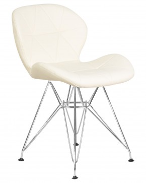 Стул обеденный DOBRIN BUTTERFLY CHROME, ножки хром, цвет кремовый в Елабуге - elabuga.ok-mebel.com | фото 2