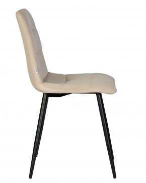Стул обеденный DOBRIN CHILLY, Бежевый Holland 07, основание черный в Елабуге - elabuga.ok-mebel.com | фото 4