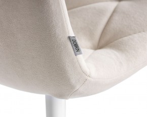 Стул обеденный DOBRIN CHILLY ROMBO, Бежевый Simple 44, основание белое в Елабуге - elabuga.ok-mebel.com | фото 10