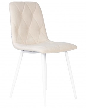 Стул обеденный DOBRIN CHILLY ROMBO, Бежевый Simple 44, основание белое в Елабуге - elabuga.ok-mebel.com | фото 2