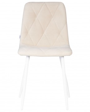 Стул обеденный DOBRIN CHILLY ROMBO, Бежевый Simple 44, основание белое в Елабуге - elabuga.ok-mebel.com | фото 6