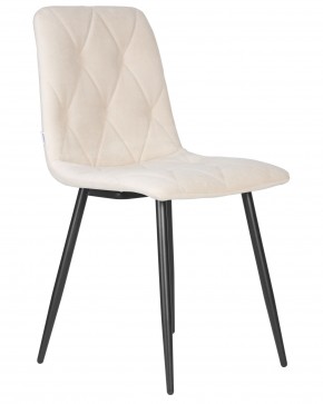 Стул обеденный DOBRIN CHILLY ROMBO, Бежевый Simple 44, основание черный в Елабуге - elabuga.ok-mebel.com | фото 2