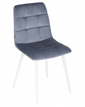 Стул обеденный DOBRIN CHILLY, Серо-голубой Holland 14, основание белое в Елабуге - elabuga.ok-mebel.com | фото 7