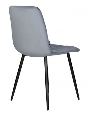 Стул обеденный DOBRIN CHILLY, Серо-голубой Holland 14, основание черное в Елабуге - elabuga.ok-mebel.com | фото 4