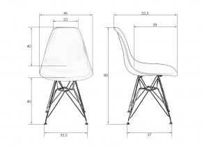 Стул обеденный DOBRIN DSR CASPER, ножки хром, цвет прозрачный в Елабуге - elabuga.ok-mebel.com | фото 11