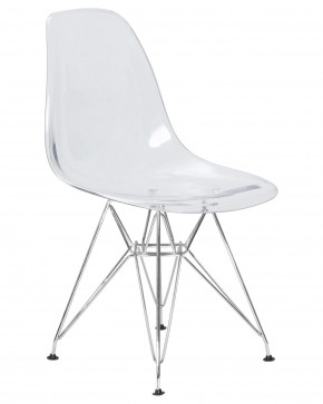 Стул обеденный DOBRIN DSR CASPER, ножки хром, цвет прозрачный в Елабуге - elabuga.ok-mebel.com | фото 2