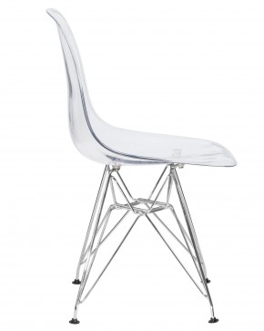 Стул обеденный DOBRIN DSR CASPER, ножки хром, цвет прозрачный в Елабуге - elabuga.ok-mebel.com | фото 3