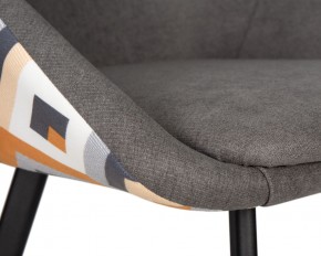 Стул обеденный DOBRIN MARKUS, ЭМАЛЬ ЧЕРНЫЙ МУАР ткань Candy Graphite+Escada Ochre в Елабуге - elabuga.ok-mebel.com | фото 7