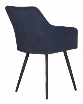 Стул обеденный DOBRIN ROBY, ЭМАЛЬ ЧЕРНЫЙ МУАР велюр Catania Dark Blue в Елабуге - elabuga.ok-mebel.com | фото 4
