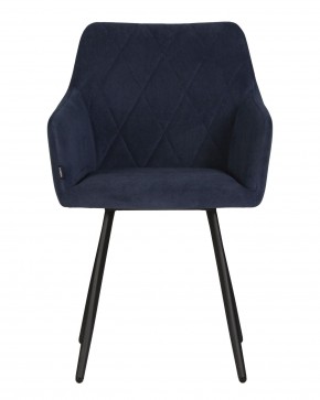 Стул обеденный DOBRIN ROBY, ЭМАЛЬ ЧЕРНЫЙ МУАР велюр Catania Dark Blue в Елабуге - elabuga.ok-mebel.com | фото 6