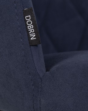 Стул обеденный DOBRIN ROBY, ЭМАЛЬ ЧЕРНЫЙ МУАР велюр Catania Dark Blue в Елабуге - elabuga.ok-mebel.com | фото 9