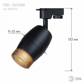 Светильник на штанге Эра  TR51 - GU10 BK в Елабуге - elabuga.ok-mebel.com | фото 4