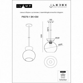 Светильник на штанге iLamp Mono P6079-1 BK+WH в Елабуге - elabuga.ok-mebel.com | фото 3