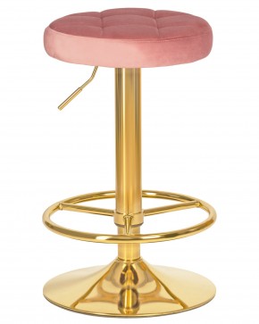 Табурет барный DOBRIN BRUNO GOLD, пудрово-розовый велюр (MJ9-32) в Елабуге - elabuga.ok-mebel.com | фото