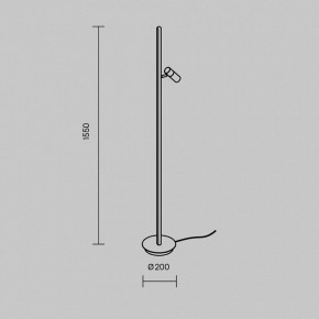 Торшер Maytoni Thin MOD395FL-L28B3K в Елабуге - elabuga.ok-mebel.com | фото 5