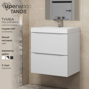 Тумба под раковину Uperwood Tanos 100 см, подвесная, белая матовая в Елабуге - elabuga.ok-mebel.com | фото 4