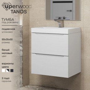Тумба под раковину Uperwood Tanos 50 см, подвесная, белая матовая в Елабуге - elabuga.ok-mebel.com | фото 6