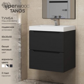 Тумба под раковину Uperwood Tanos 50 см, подвесная, черная матовая в Елабуге - elabuga.ok-mebel.com | фото 4