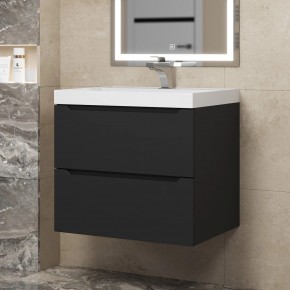 Тумба под раковину Uperwood Tanos 60 см, подвесная, черная матовая в Елабуге - elabuga.ok-mebel.com | фото