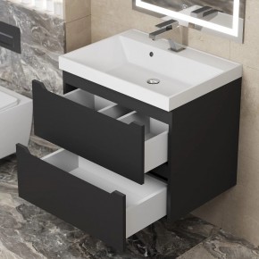 Тумба под раковину Uperwood Tanos 60 см, подвесная, черная матовая в Елабуге - elabuga.ok-mebel.com | фото 2
