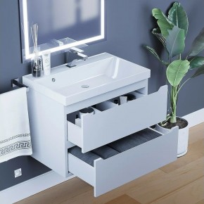 Тумба под раковину Uperwood Tanos 70 см, подвесная, белая матовая в Елабуге - elabuga.ok-mebel.com | фото 2