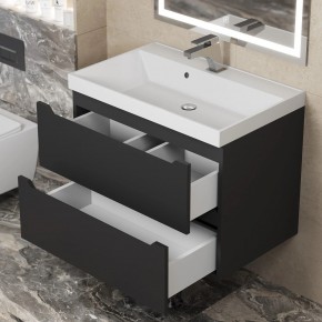 Тумба под раковину Uperwood Tanos 70 см, подвесная, черная матовая в Елабуге - elabuga.ok-mebel.com | фото 2