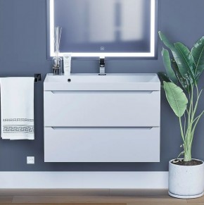 Тумба под раковину Uperwood Tanos 80 см, подвесная, белая матовая в Елабуге - elabuga.ok-mebel.com | фото